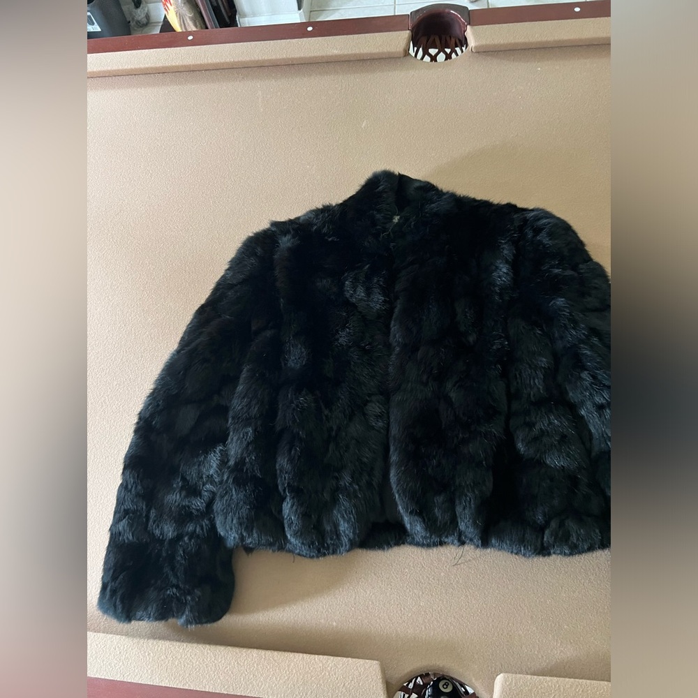 Dyed Rabbit Fur Coat